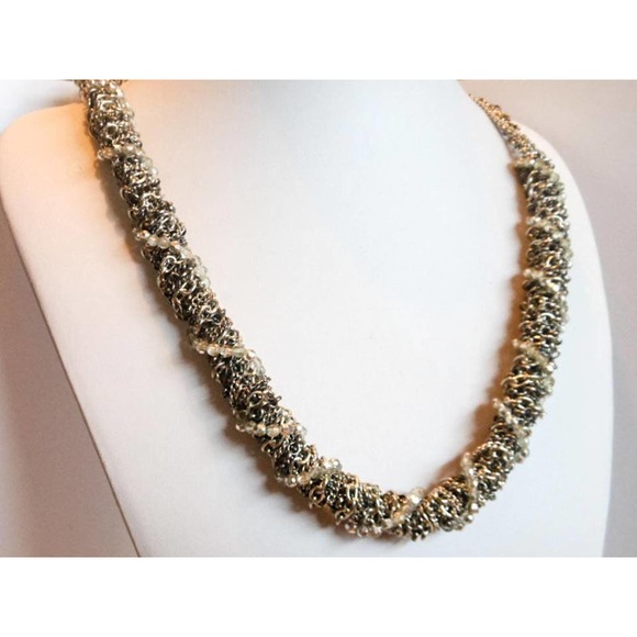 Vintage Heavy Twisted Multi Chain Necklace , 159 Grams , 27 Inch - Picture 4 of 5
